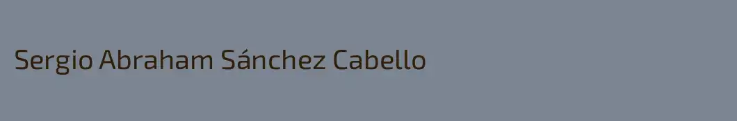 Sergio Abraham Sánchez Cabello